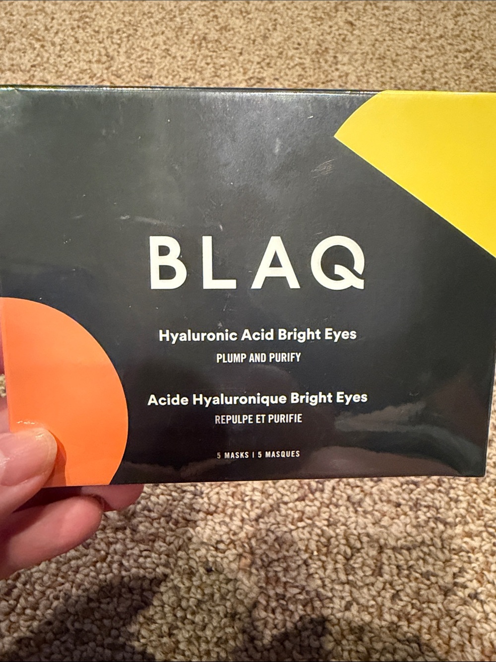 New in package BLAQ hyaluronic acid bright eyes puffy eyes 5 eye masks sealed